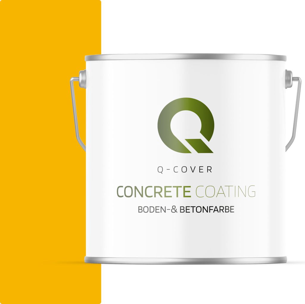 Bodenfarbe | Betonfarbe | Garagenboden | Bodenbeschichtung für Innen | Kellerfarbe Fußbodenfarbe Gelb 5L
