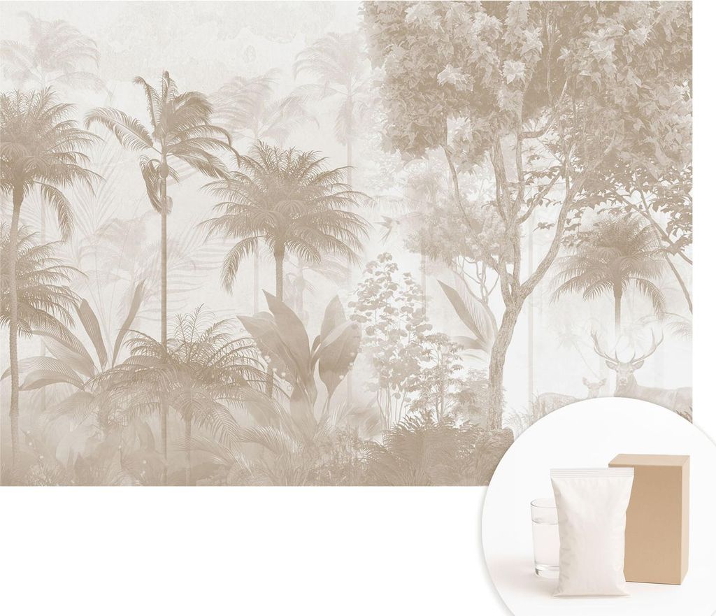 Fototapete - Wandbilder für Wohnzimmer - 208x146 cm - Dekorative Wandfolie - Modernes Design für Wanddekoration - Tapeten für Innenräume - Trop...