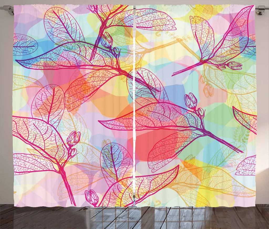 ABAKUHAUS Colorato Tenda a Pannello Set di 2, Stagionale