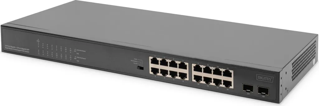 Commutateur Réseau 16 Ports Gigabit DIGITUS DN-95347-1 pour Rack 19"