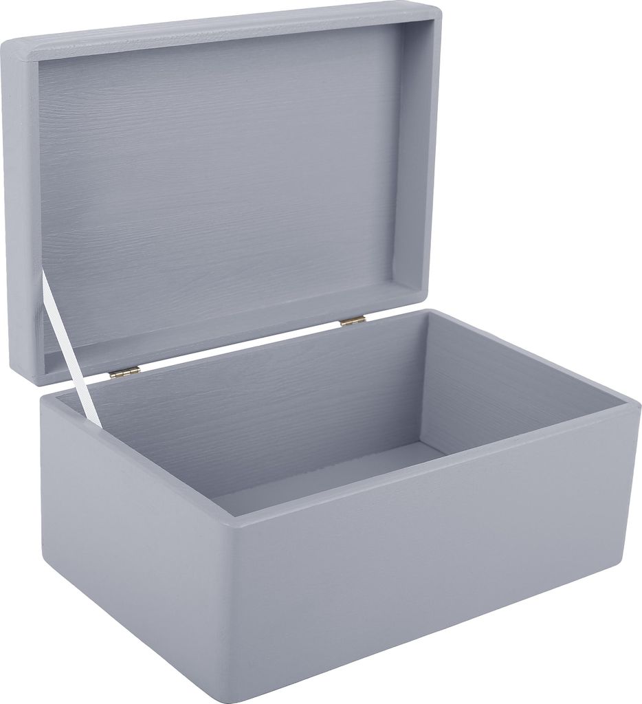 Creative Deco Boite de Rangement en Bois Gris 30 x 20 x 14 Image du produit 