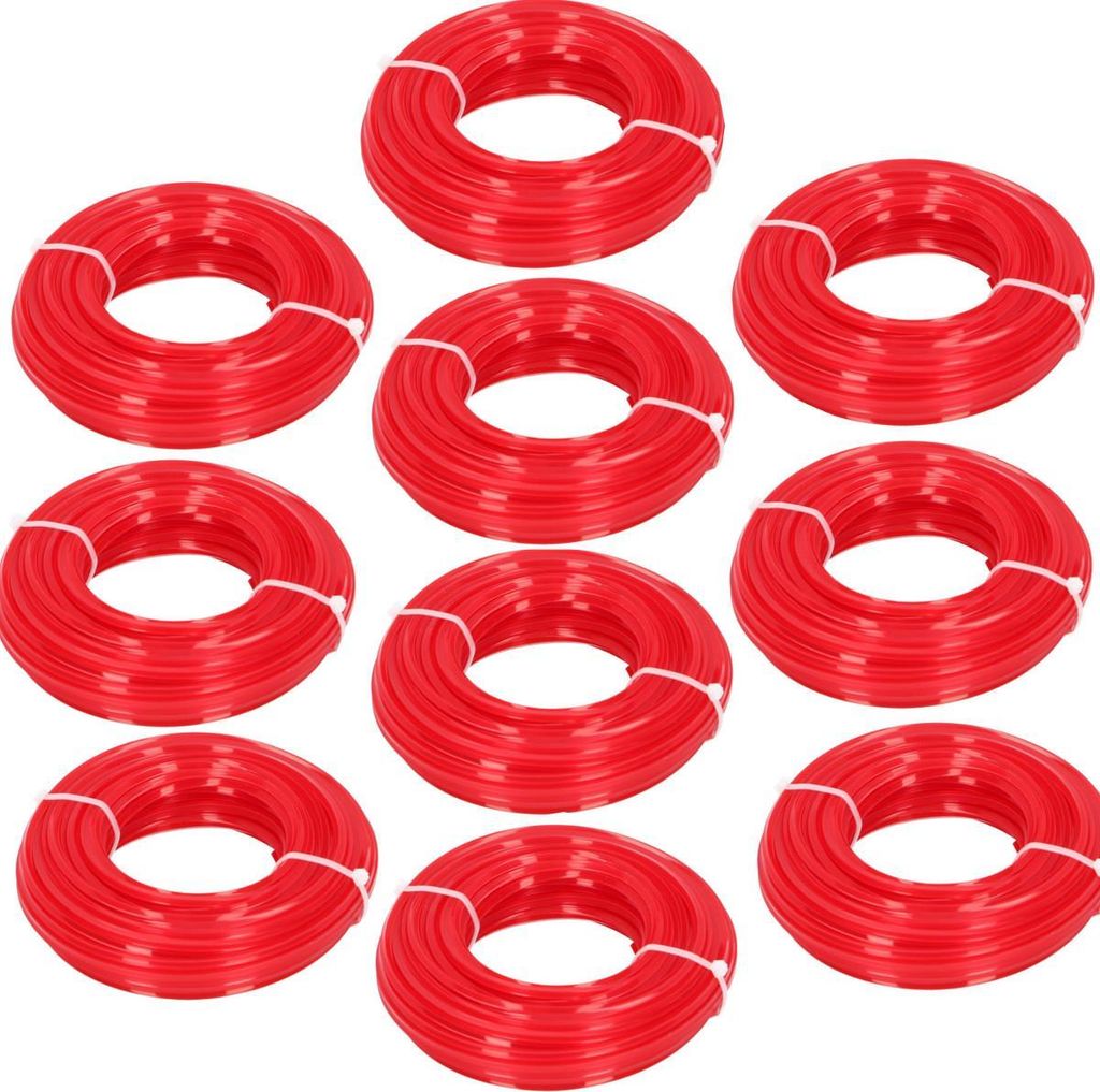 Trimmerschnur 150 m Ø 2,4 mm rot Trimmerfaden Mähfaden Rasentrimmer