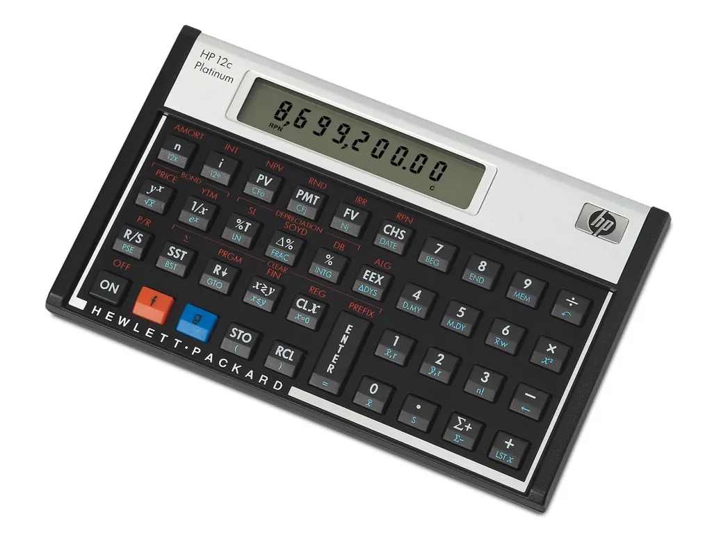 HP 12c Platinum Calculatrice Financière Programmable - Édition Premium