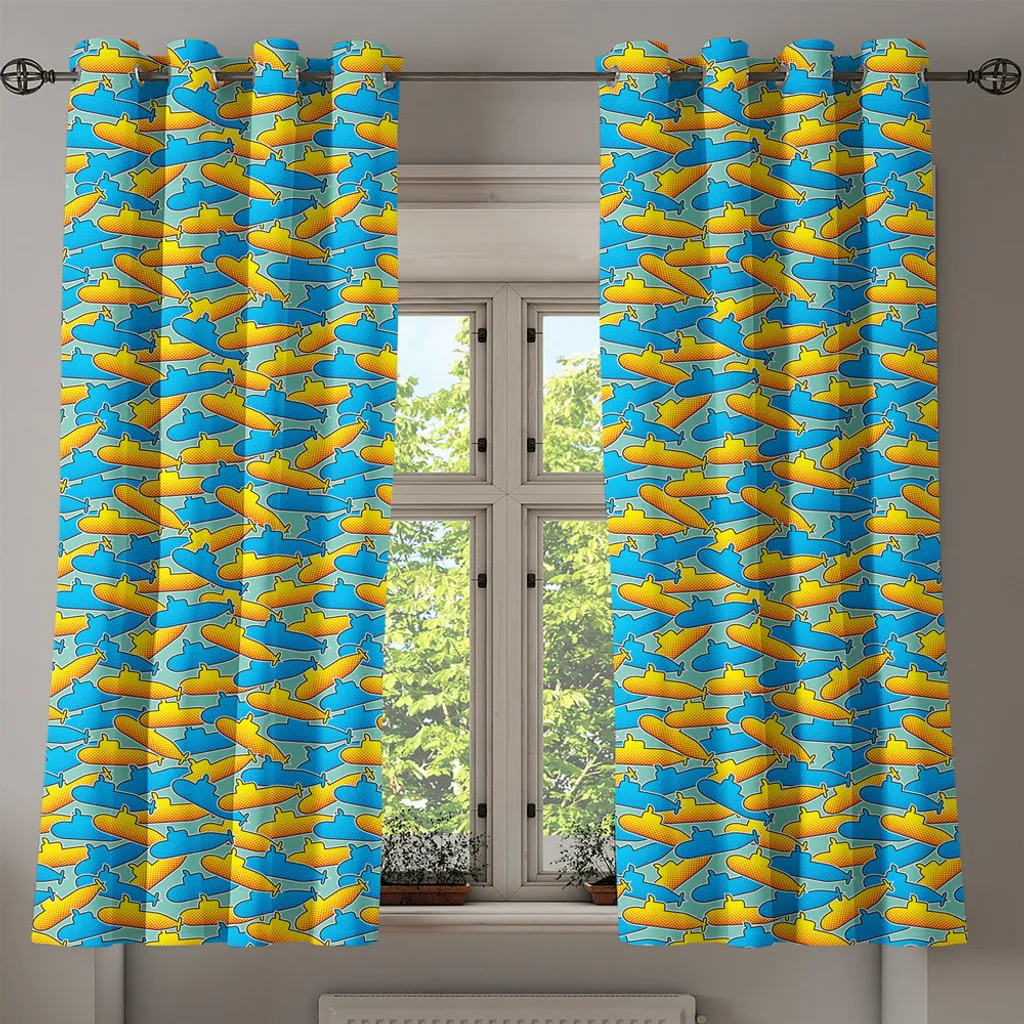 Tende Cameretta Sottomarino Giallo ABAKUHAUS | 2 Pannelli 280x175 - 2