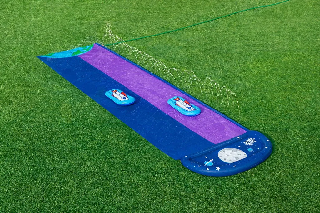 Toboggan Aquatique Lunar Launch Double : Glisse Fluide sans Accroc - 10