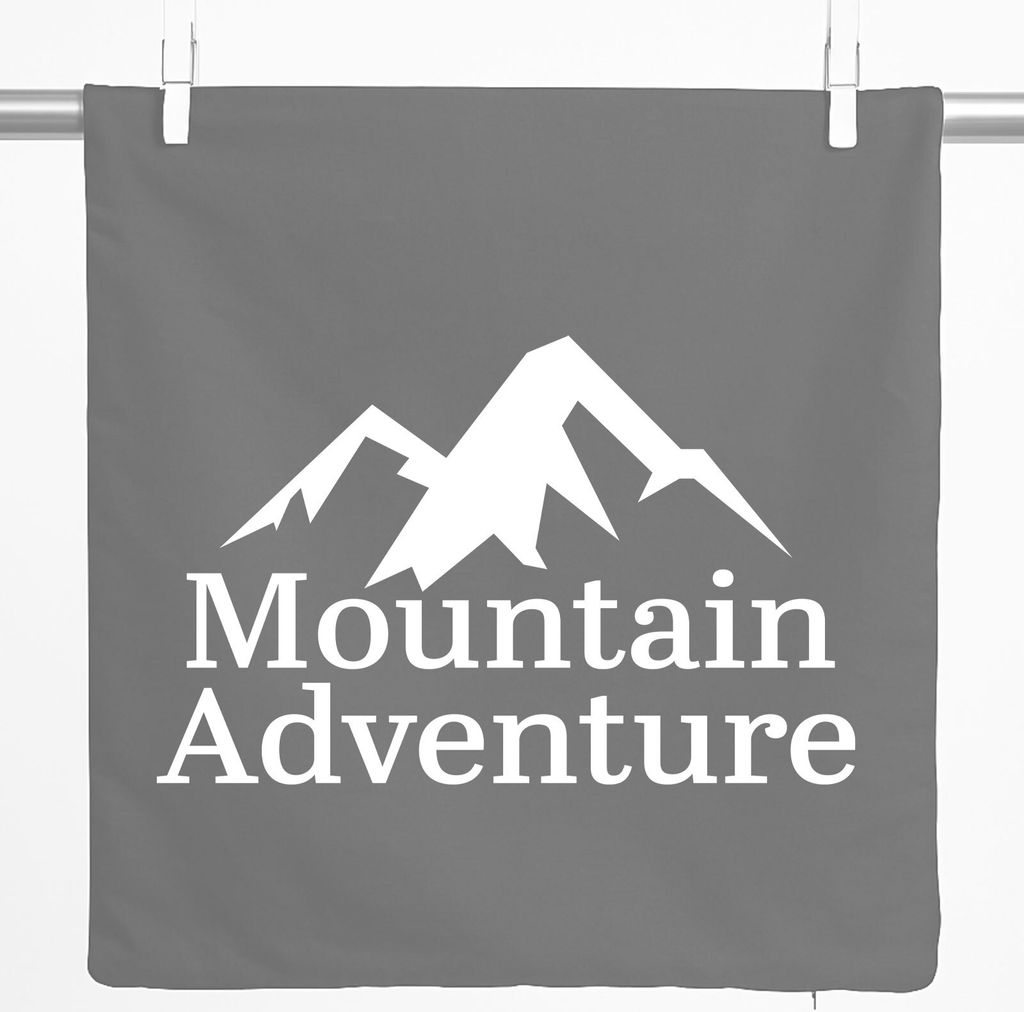Huuraa Kissenbezug Mountain Adventure Berge 40x40cm Steel Grey Baumwolle Dekokissenbezug Geschenkidee