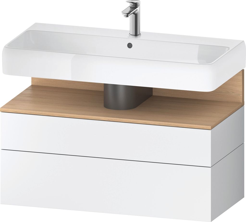 Duravit Qatego Waschtischunterbau, 1 Auszug und 1 Schublade, 990x470x590mm, Nische Eiche Natur, QA4395030180010