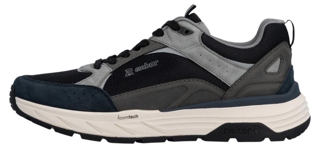 Zapatos deportivos para hombre Rieker, color negro, ideales Imagen del producto 
