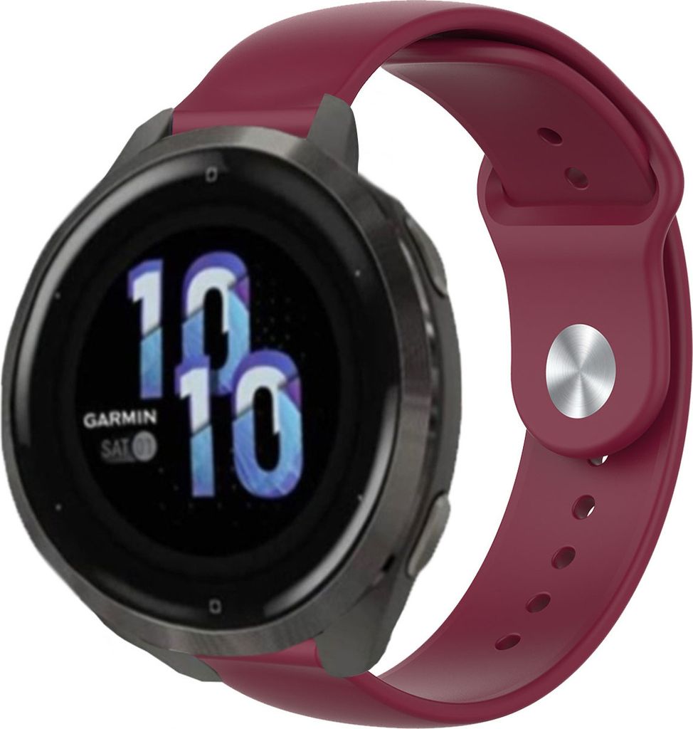 Strap-it Garmin Venu 2s 40mm Sportarmband (Bordeaux Rot)