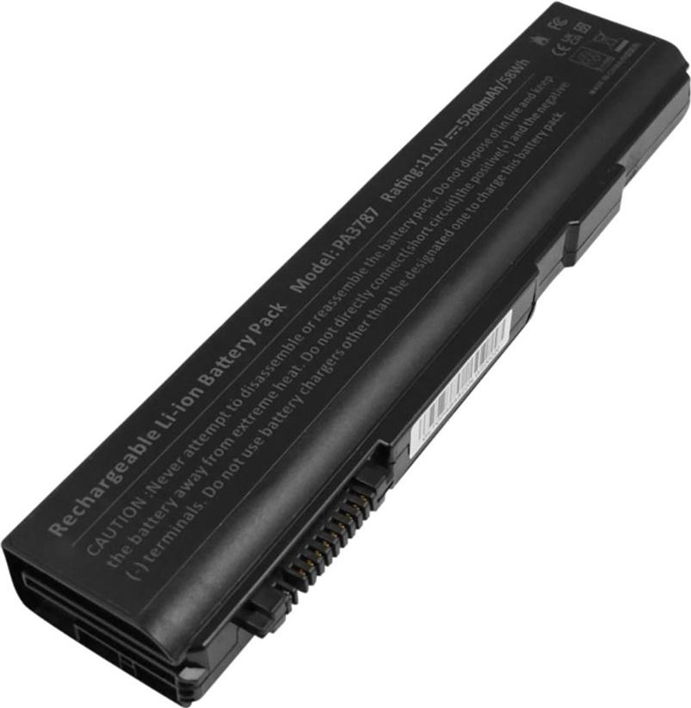 Avizar, Li-ion Akku 11.1V für Toshiba Satellite Pro S500 Notebook, Schwarz