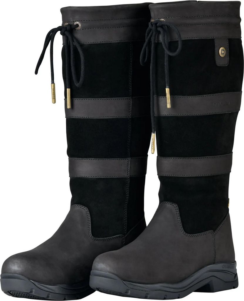 Dublin - "River IV" Jodhpur-Reitstiefeletten für Herren/Damen Unisex, Leder WB2285 (37 EU Weit) (Schwarz)
