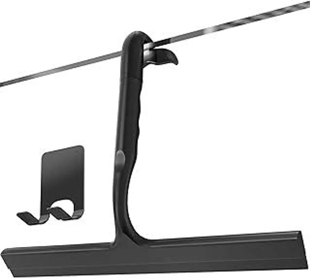 Raschietto Doccia Silicone Nero 25cm - Accessorio Bagno di Lusso