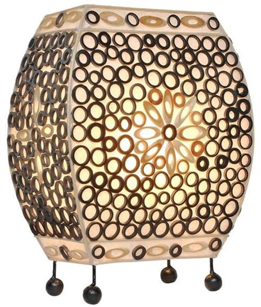 Leuchte Karima 2, Höhe ca. 50 cm, Lampe aus gehärteten Kokosblättern