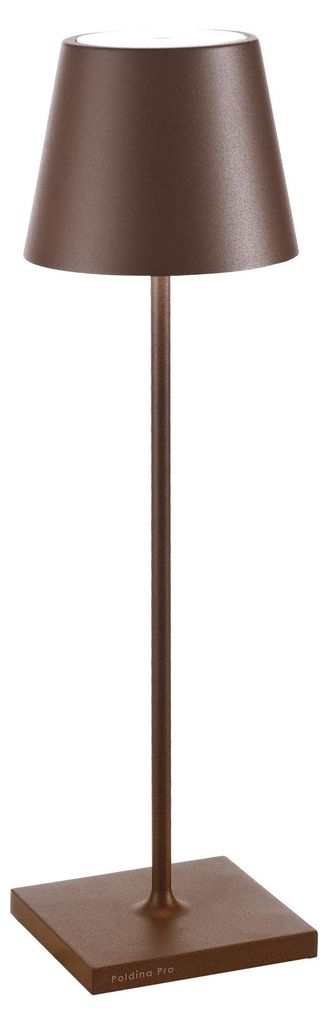 Zafferano Poldina Pro LED stolová lampa Corten, dobíjateľná Obrázok produktu 