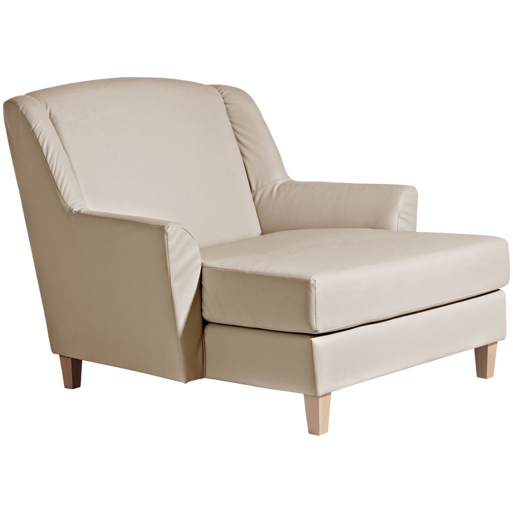 Max Winzer Big-Sessel inkl. 1x Zierkissen 55x55cm Judith - Kunstleder beige - Maße: 136 x 142 x 107 cm