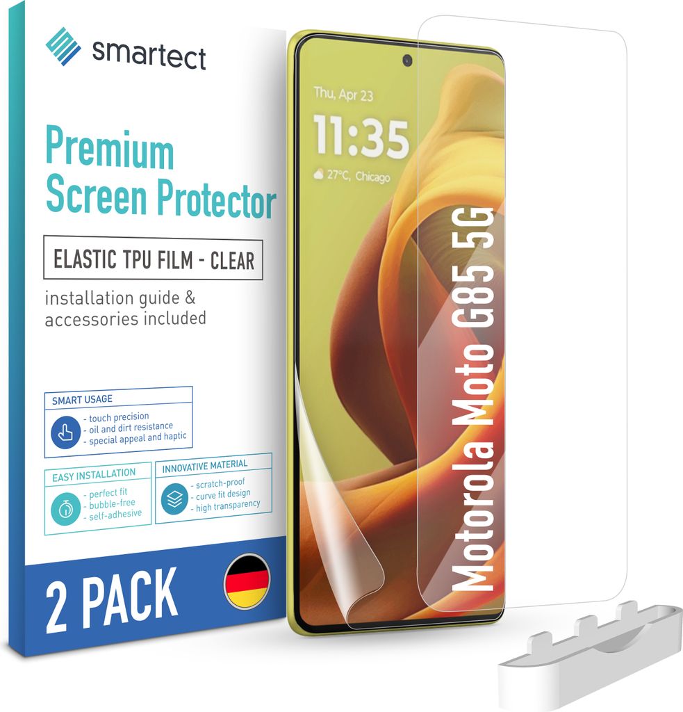 2x TPU Schutzfolie Klar für Motorola Moto G85 5G Displayschutz Panzerfolie