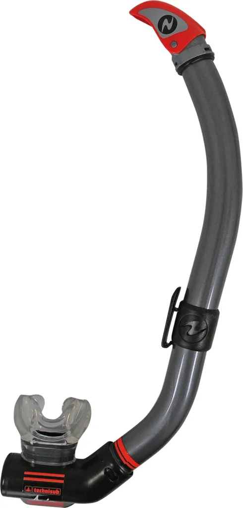 Tuba Aqualung Air Silicon avec Valve de Purge et Embout Silicone Gris