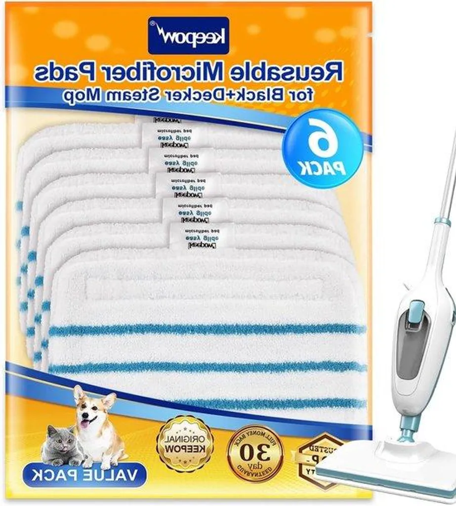 Tampons pour nettoyeur vapeur lot de 6 : finissez-en avec les traces