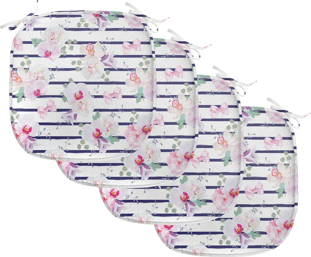 Set 4 Coprisedie ABAKUHAUS 40 cm Design Floreale Impermeabile