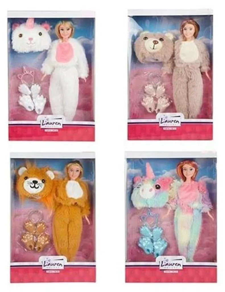Poupée en Peluche Lauren Toi-Toys 30 cm Jouet Textile Doux Multicolore