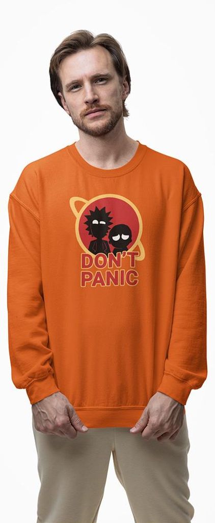 D&B Design Uni Pullover SWMO00048 Rick And Morty Orange-Größe 3XL