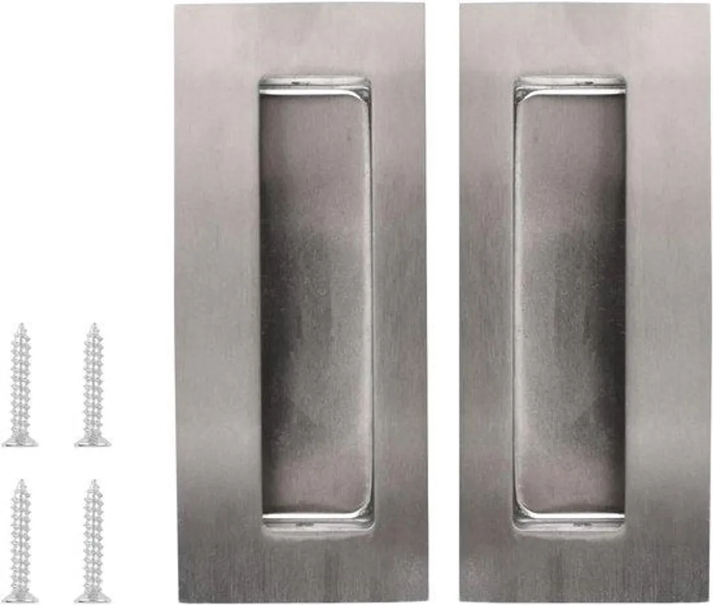 Lot de 2 poignées pour portes coulissantes argentées de 120 cm (47")