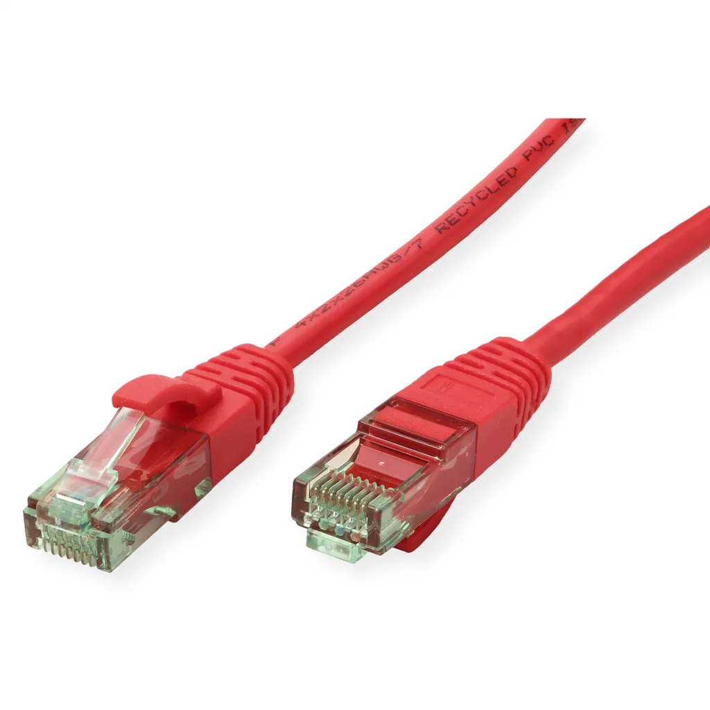 ROLINE RM Patchkabel Cat.6A UTP, rot, 0,5 m - 3