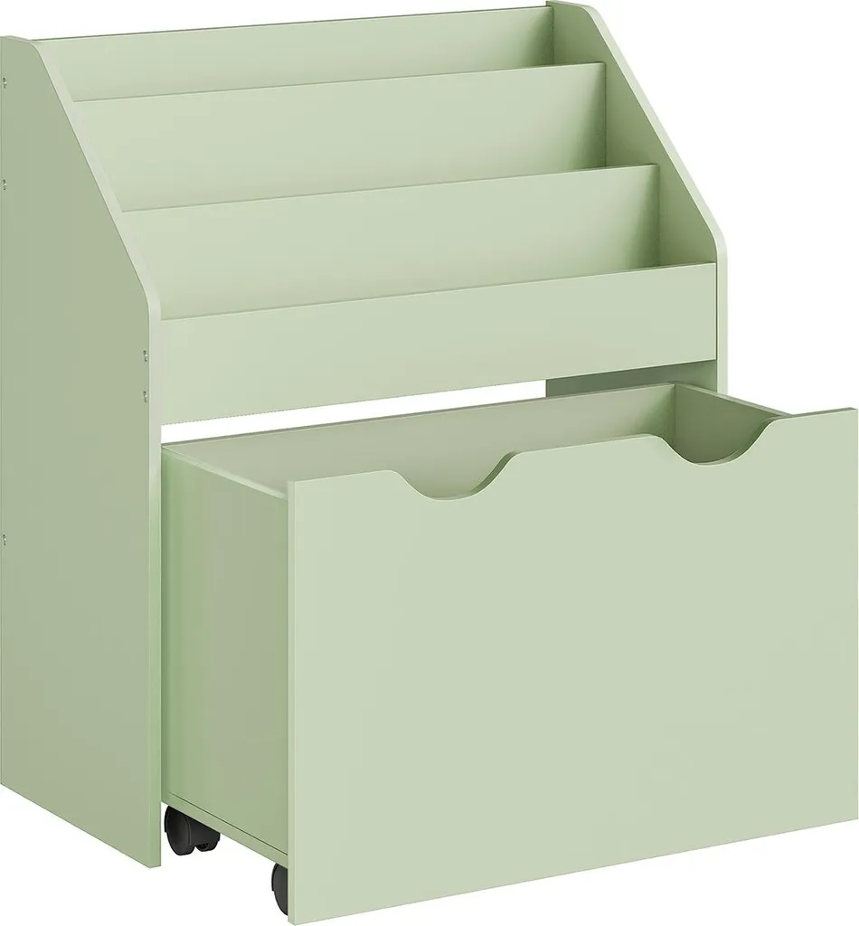 Petit meuble de rangement bibliothèque mobile à 3 niveaux pour bureau