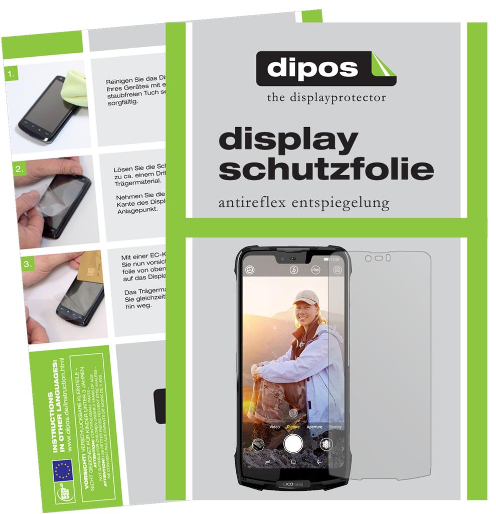 6x Schutzfolie für Doogee S90 matt Displayschutzfolie Folie Display Schutz dipos