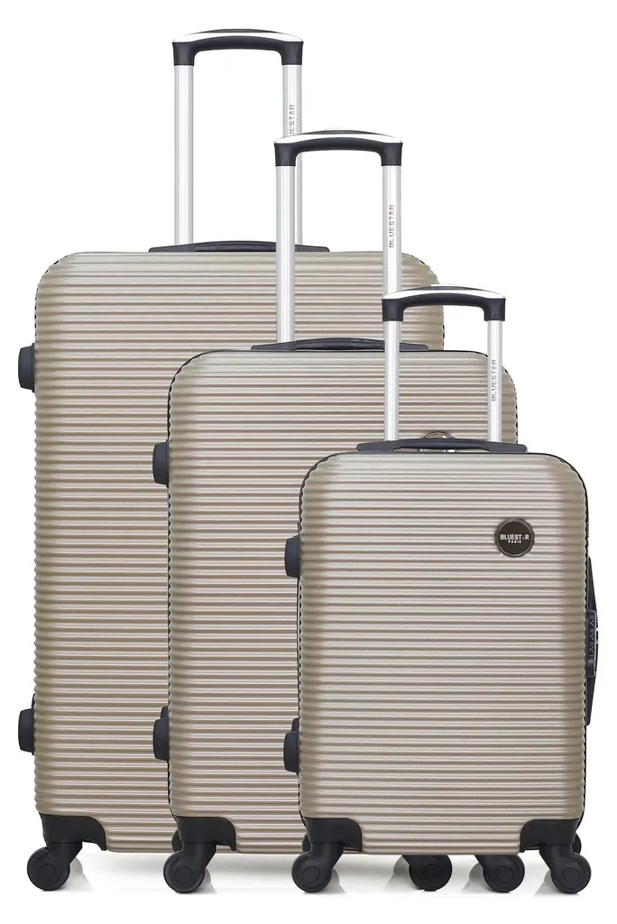 Lot de 3 Valises Rigides Bluestar London en ABS - Ensemble Bagages Complets