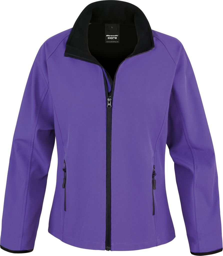 Result Core - Softshelljacke Zum Bedrucken für Damen BC5519 (XS) (Violett/Schwarz)