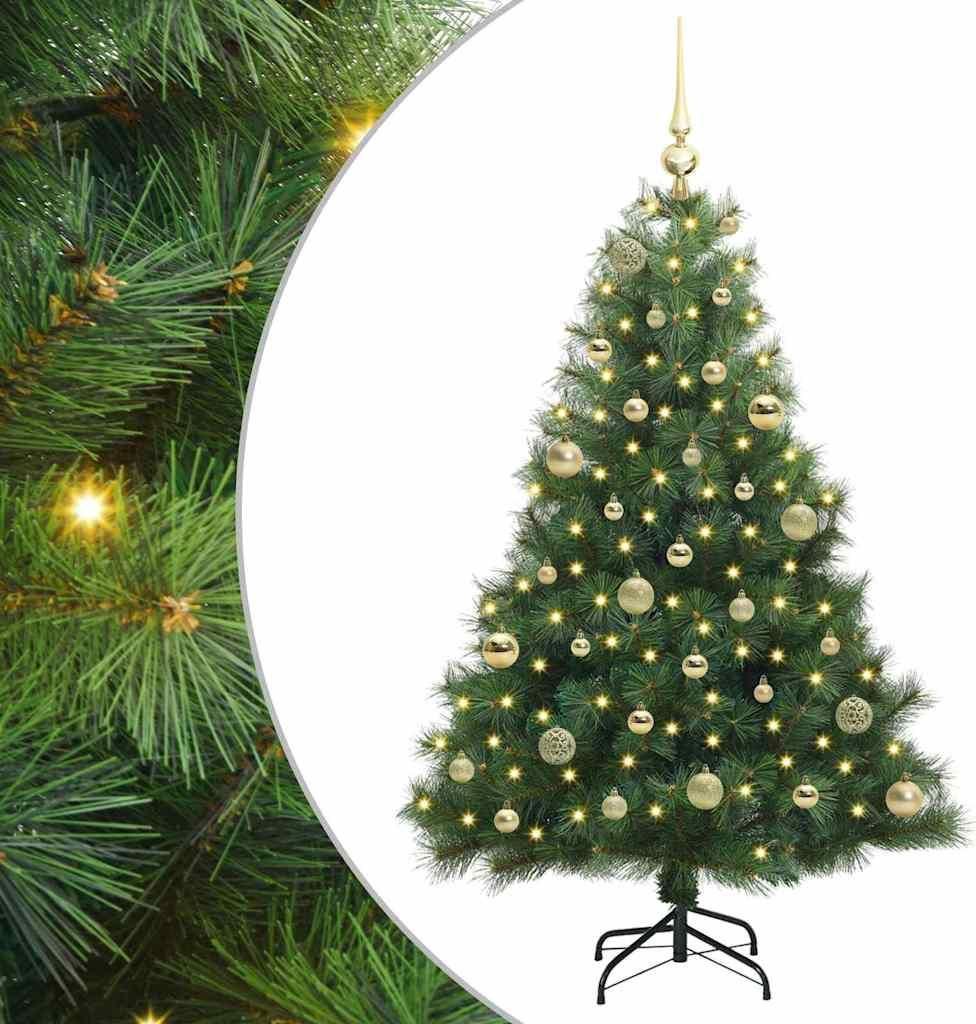 vidaXL Künstlicher Weihnachtsbaum mit 150 LEDs Grün 150 cm PE und PVC