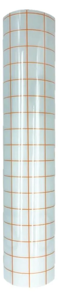 Transfert de vinyle sans résidus avec quadrillage orange 30 x 500 cm