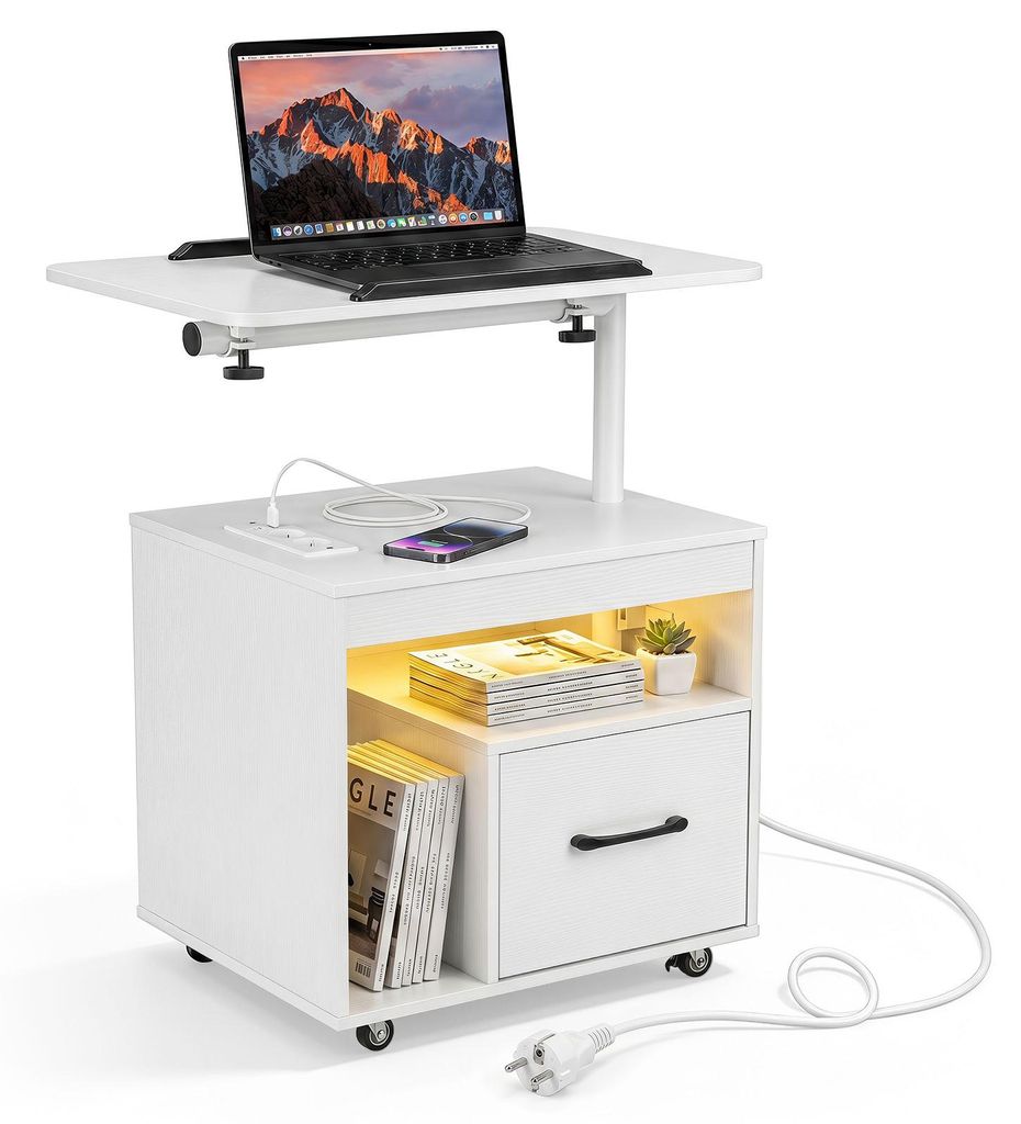 Table de chevet COSTWAY avec station de charge et Image du produit 
