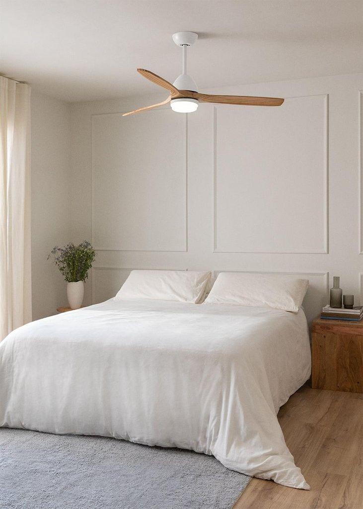 WIND CUP - Leiser Deckenventilator 40W Ø132 cm 100% Holz