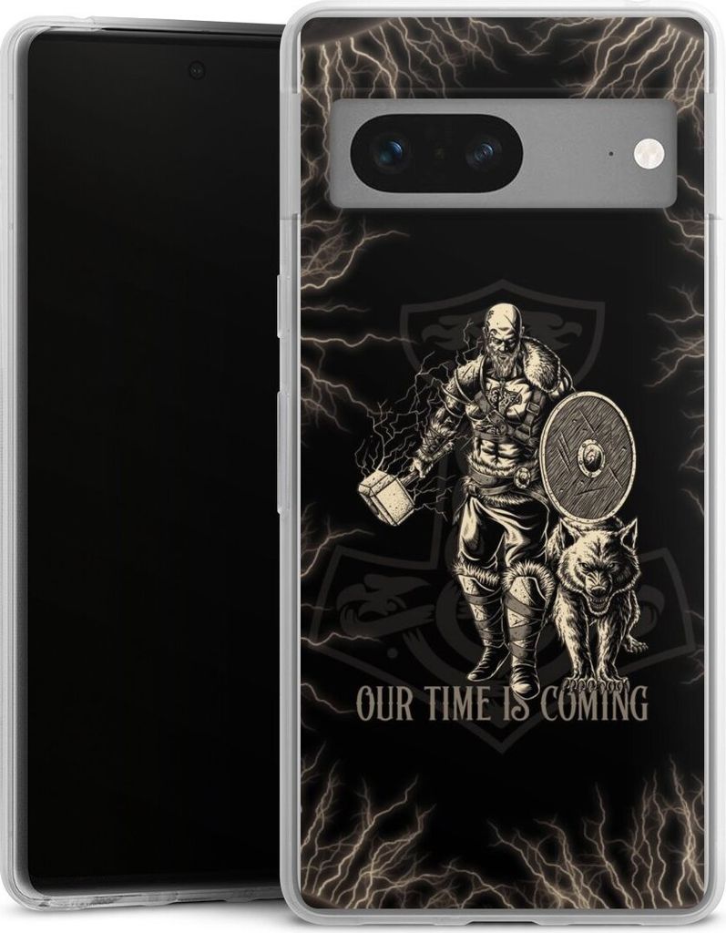 DeinDesign Slim Hülle für Google Pixel 7 Silikon Case Ultra Dünn Handyhülle Serienmotiv Vikings Wikinger