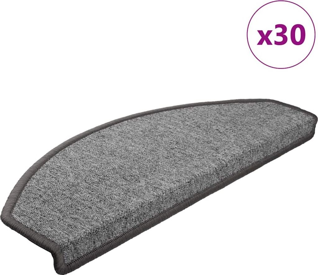 Stufenmatten 30 Stk. 65x24x4 cm Dunkelgrau Halbrund Groß