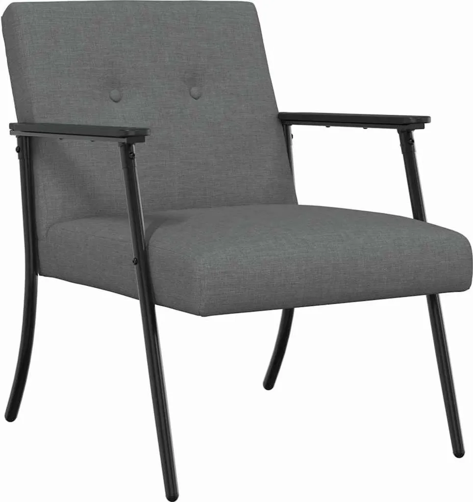 Offerta SYFAX Poltrona Grigio Scuro 59x75x78 cm - Tessuto Alta Qualità
