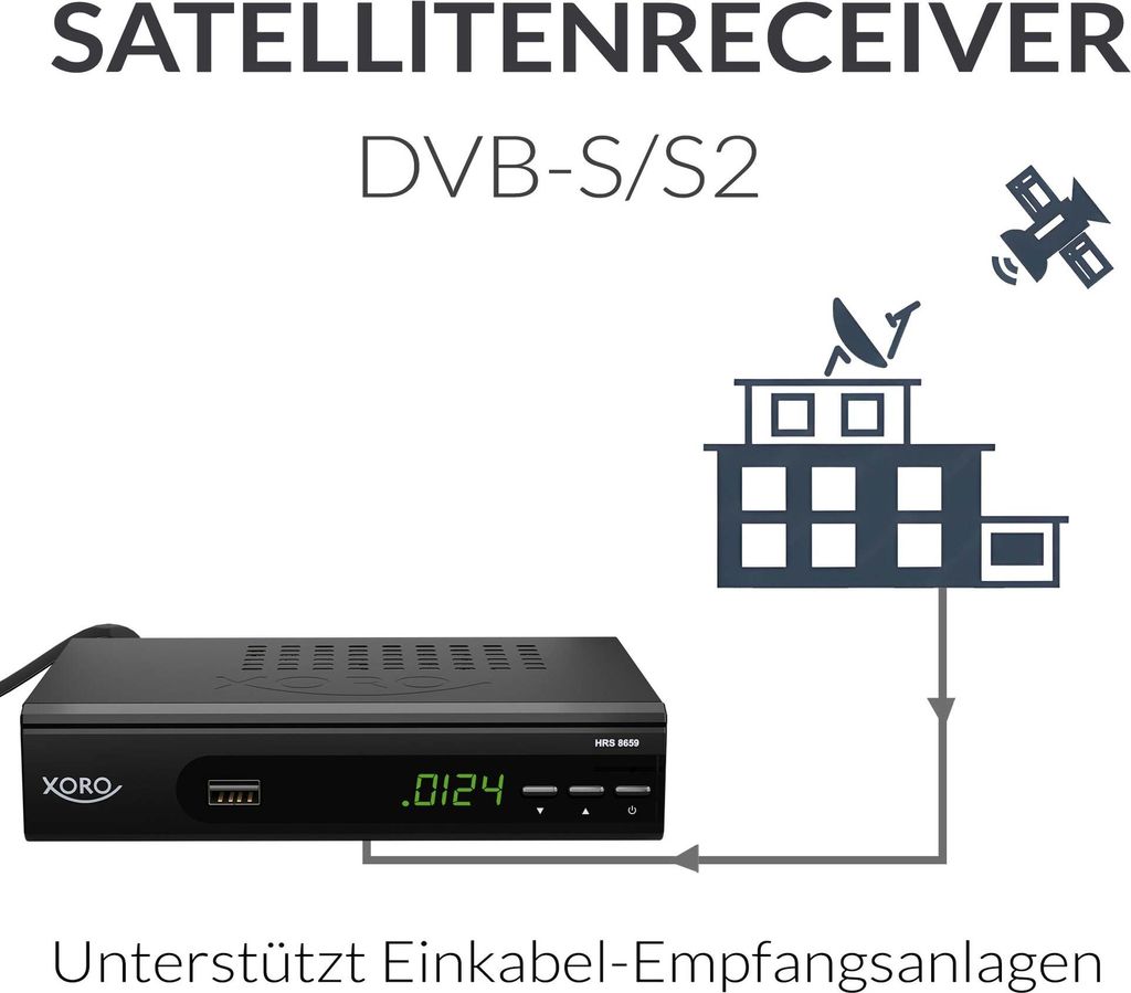 Xoro HRS 8659 digitaler Satelliten-Receiver mit LAN Produktbild 13