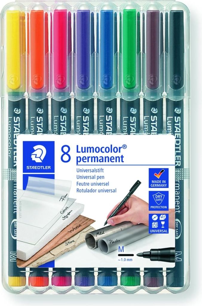 Staedtler 317 WP8, Czarny, Niebieski, Brązowy, Zielony, Zdjęcie produktu 