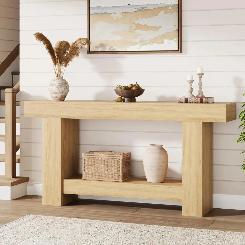 Console bois 160 cm violet foncé : optimisez votre rangement avec style