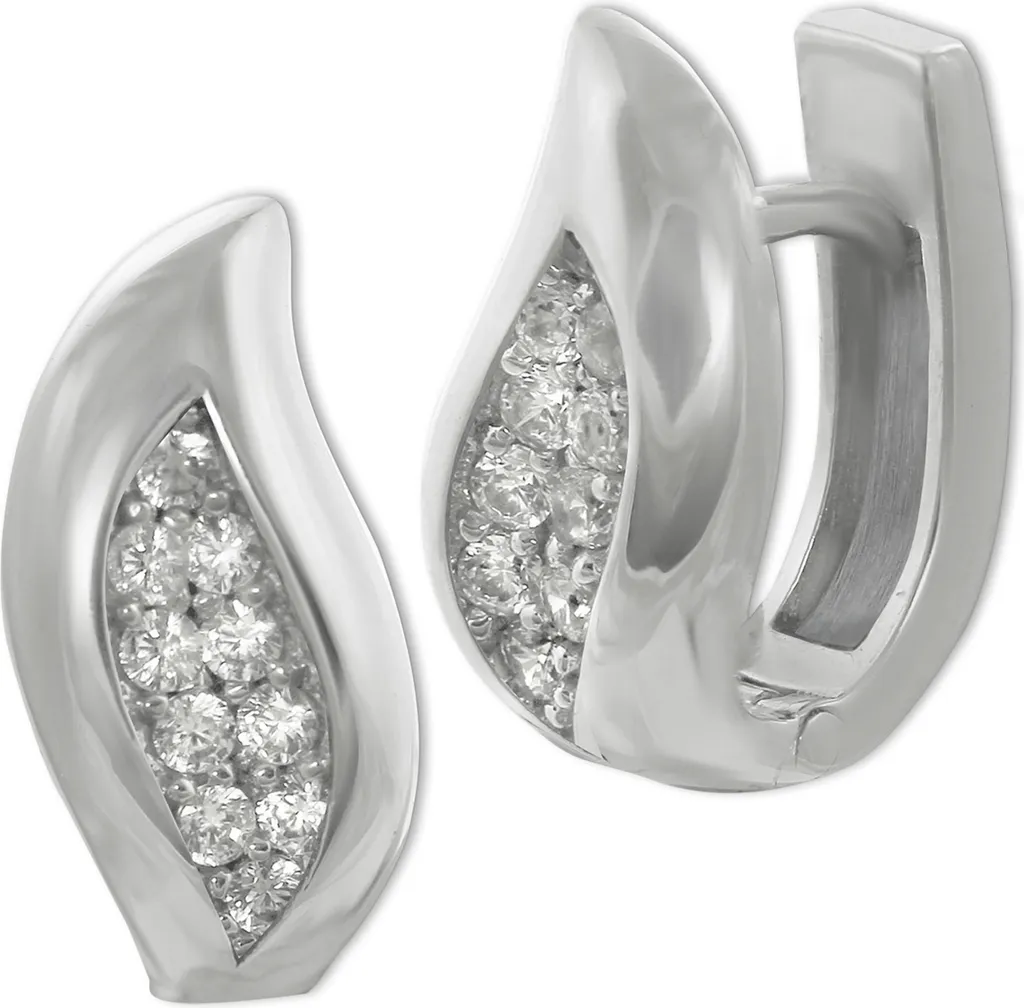 Créoles Leaf Argent 925 et Zirconia Blanc : Éclat Durable et Design Feuille