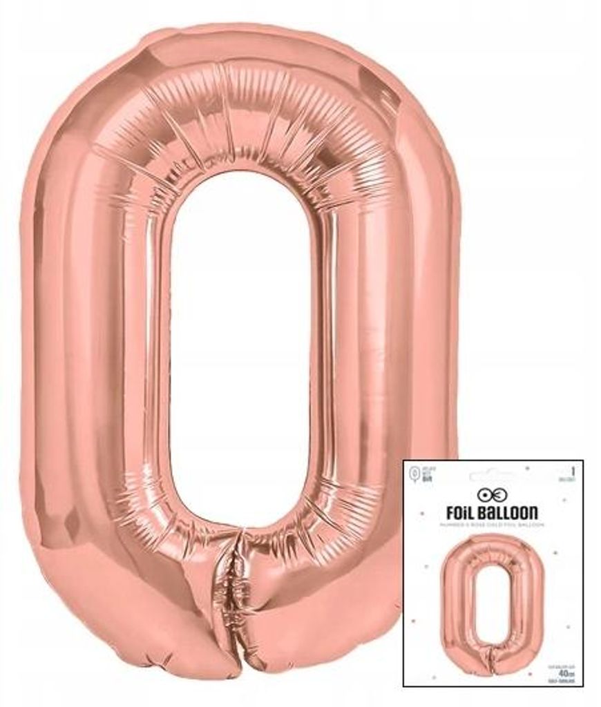 0 ROSE GOLD fóliový balónek na narozeninovou oslavu 40cm Obrázek produktu 