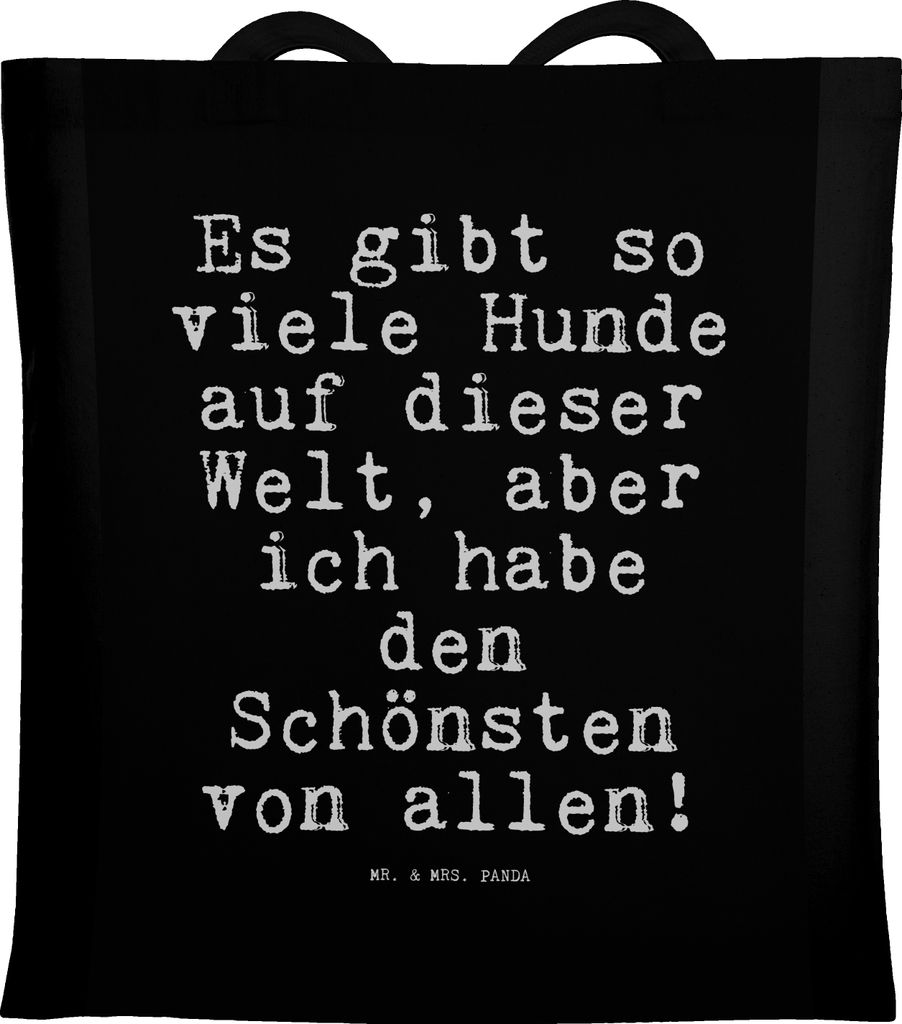 Mr. & Mrs. Panda Tote Bag Es gibt so viele... - Schwarz - Geschenk, umhängetasche baumwolle, Spruch Sprüche Weisheiten Zitate Lustig Weisheit Wor...