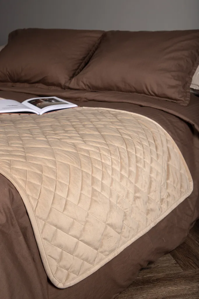Tessuto Copriletto Jilly Beige 80x260cm | Qualità e Tradizione - 5