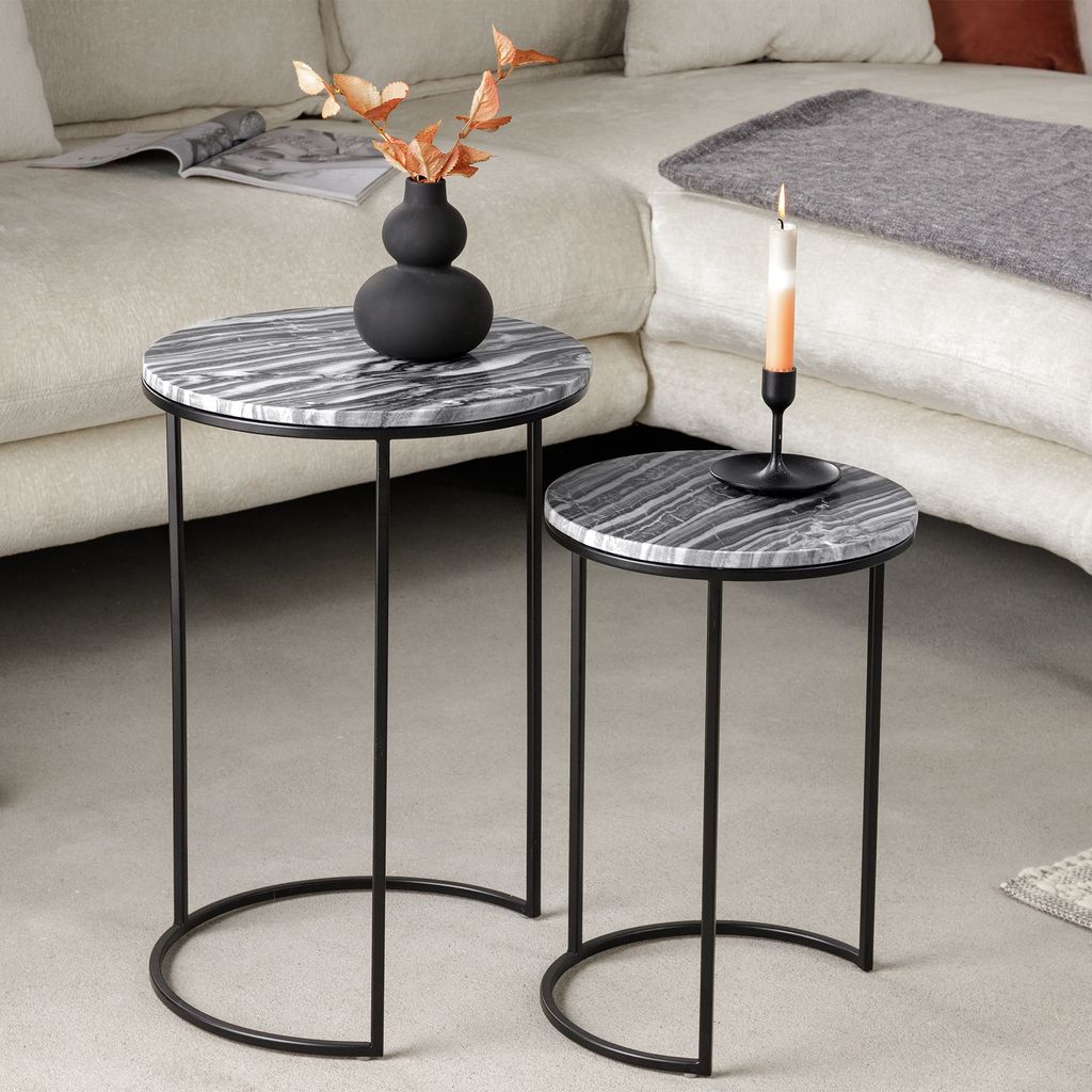 riess-ambiente Design Beistelltisch 2er Set ELEMENTS 40cm Produktbild 