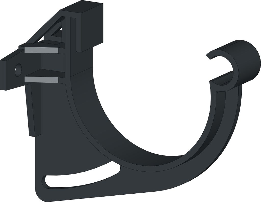 Dachrinne Halbrund 60mm Einzelteile | Rinnenhalter Produktbild 