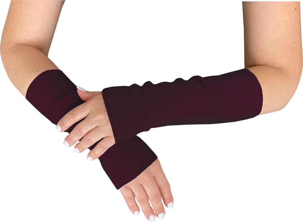 wobera Angora Stulpen oder Pulswärmer mit 45% Angora, 25% Schurwolle, 20% Polyamid und 10% Elasthan für Damen und Herren (Gr. 4/XL, Farbe: borde...