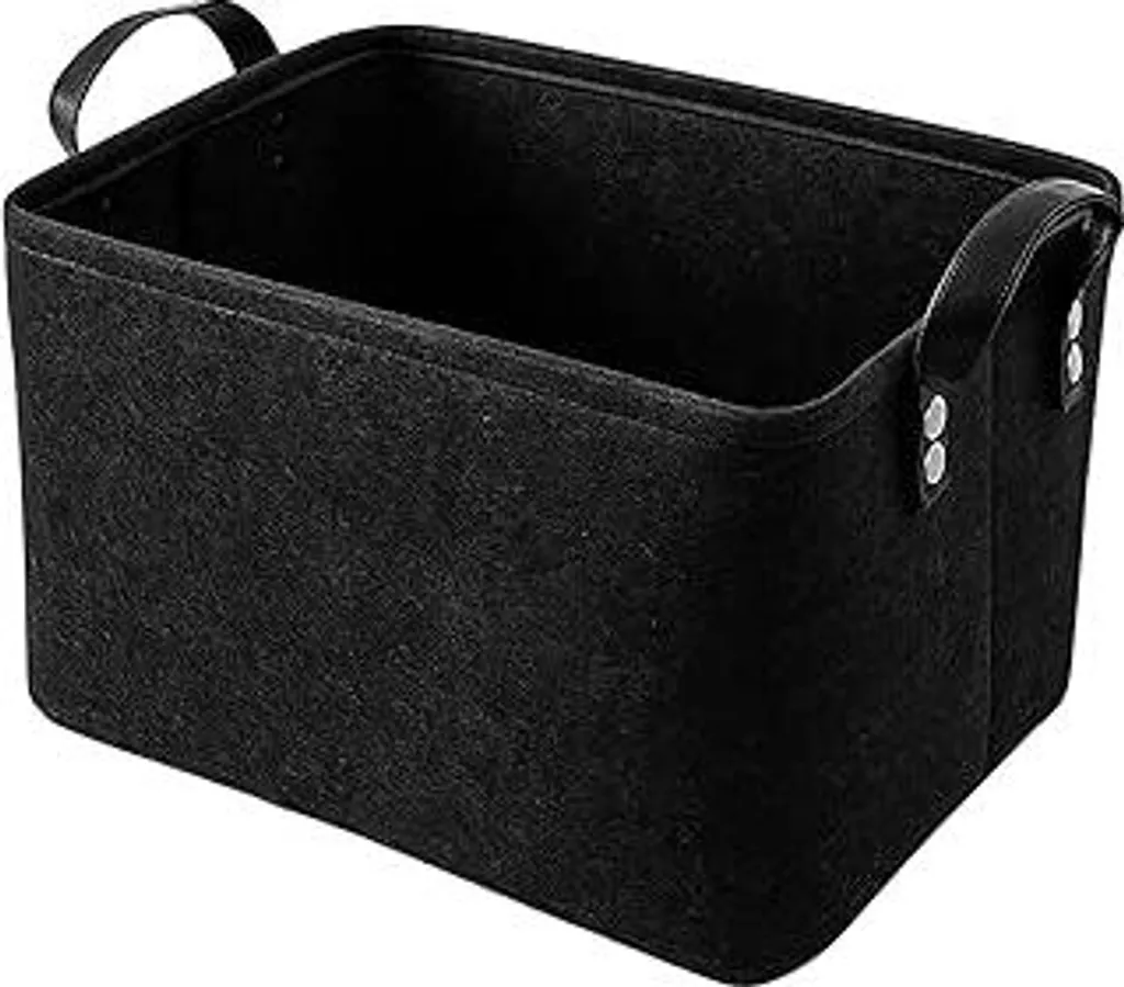 Cesto in Feltro Nero 31x21,5x19 cm: Portaoggetti e Cesto Regalo Elegante
