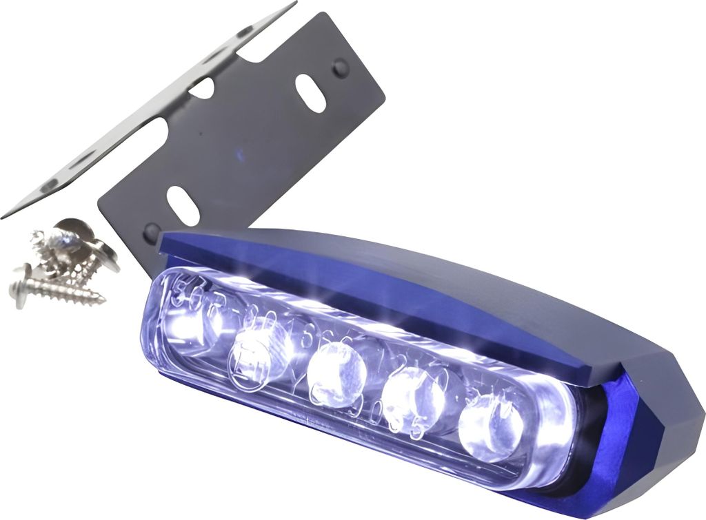 LED Nummernschildbeleuchtung STR8, inkl. Gehäuse, mit E-Prüfzeichen, blau